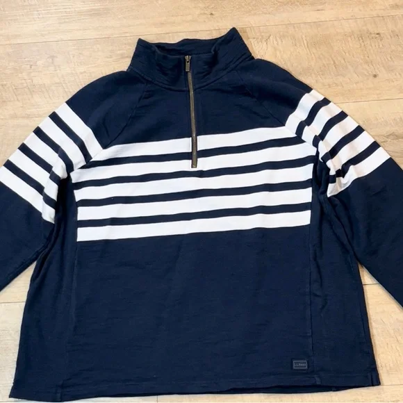 L.L. Bean Women’s Peaks Island Cotton 1/4 Zip Pullover Size 2X - Picture 4 of 9